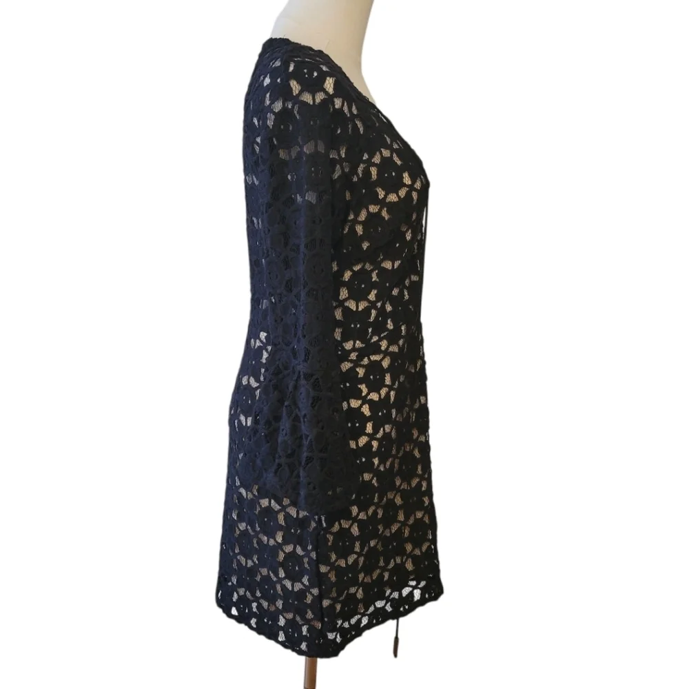 Free People Black Crochet Lace‎ Dress Size 6